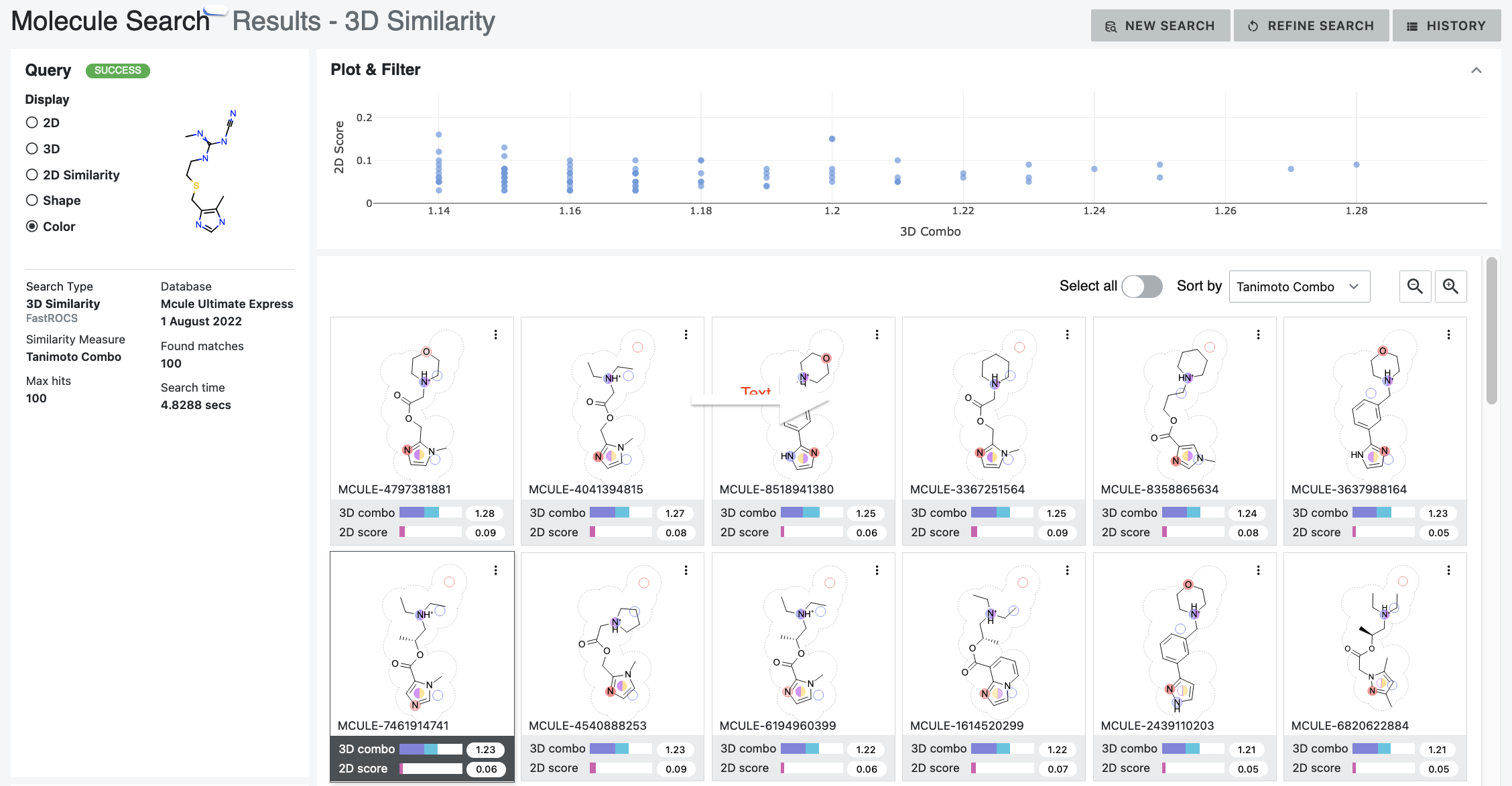 Molecule Search Results Similarity Image